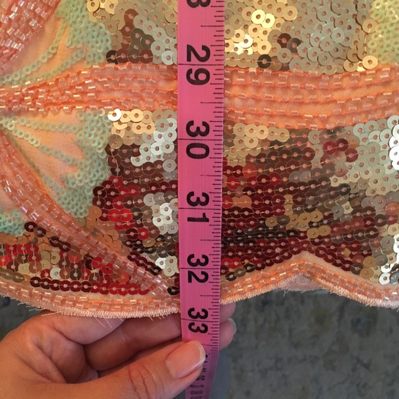 Gorgeous Peach sequinned party dress - Picture 11 of 12